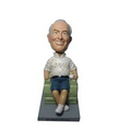 Stock Body Casual Man Watching TV Male bobblehead